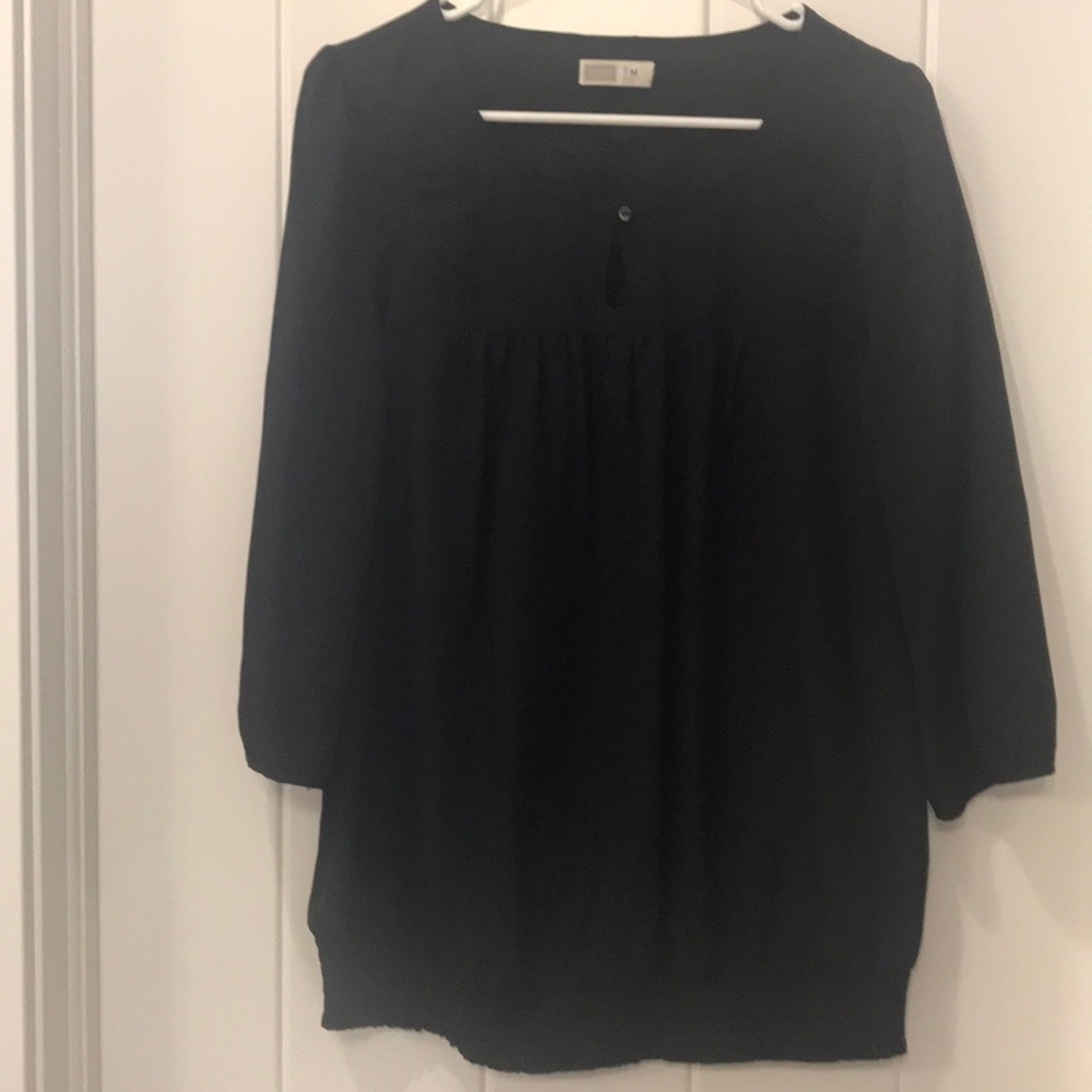 Black maternity blouse